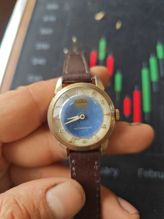 Reloj Sibel Antimagético Dorado y Azul