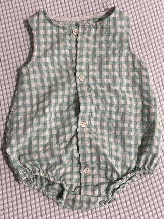 Body de bebé estampado cuadros de 3-6 meses