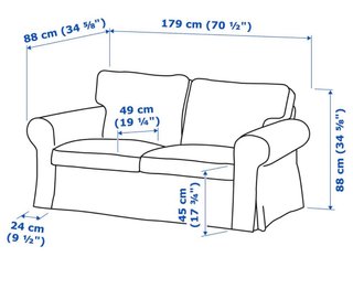 Sofá Ektorp 2 plazas Ikea Blanco