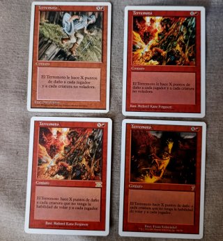 Cartas Magic: Terremoto Cuarta y Quinta edicion