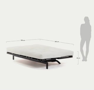 Sofá Cama Kave Home Beige/Negro