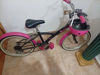 Bicicleta Infantil Btwin Rosa y Negra