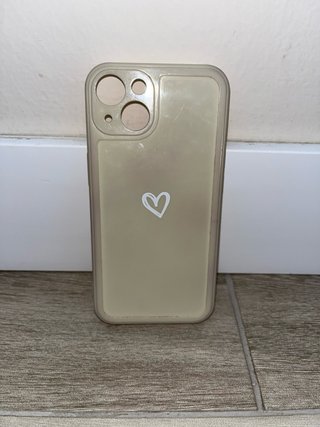 Funda iPhone 13/14 con Corazón Blanco