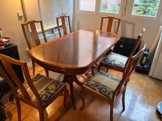 Mesa de Comedor Clásica con 6 Sillas
