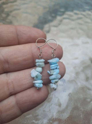 Pendientes de Plata y Piedra Larimar
