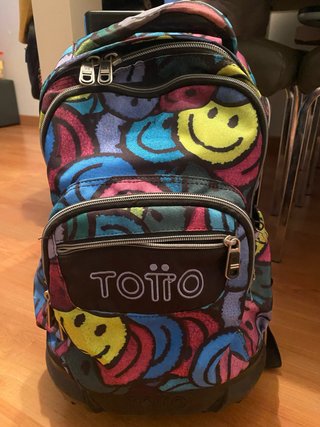 Mochila Totto con ruedas multicolor