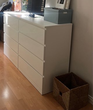 Pack 2 Cómodas Ikea MALM Blancas