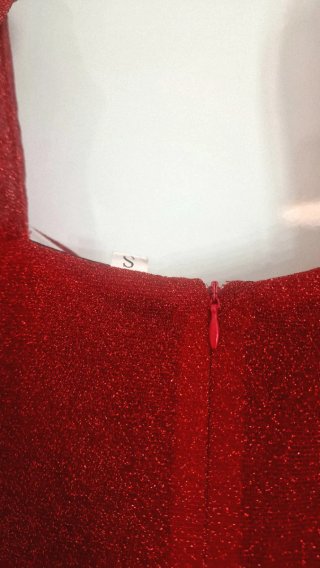 Vestido de Fiesta Rojo Brillante