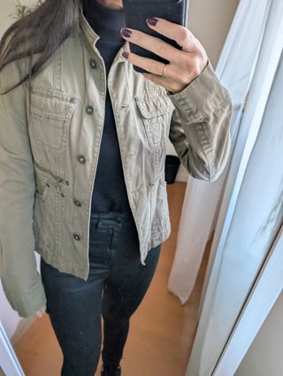 Chaqueta Stradivarius Verde Caqui Talla S