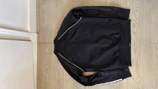 Sudadera Adidas cremallera negra y blanca