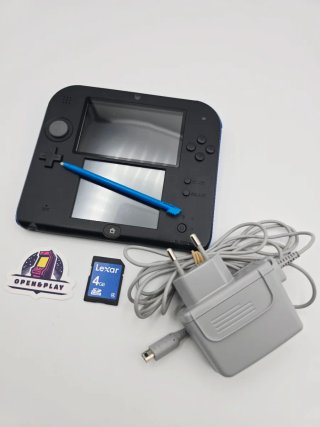 Nintendo 2DS Azul + Cargador + Tarjeta SD 4GB