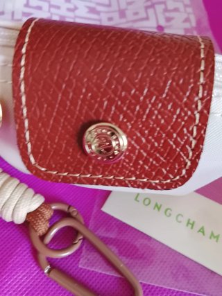 Monedero neceser beige y marrón Longchamp