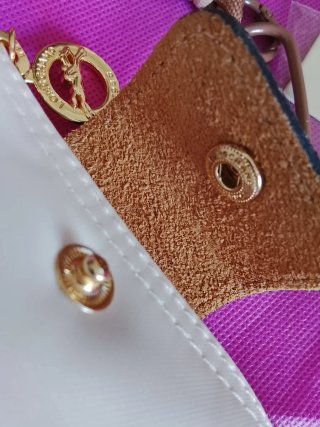 Monedero neceser beige y marrón Longchamp