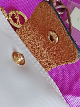 Monedero neceser beige y marrón Longchamp