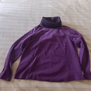 Jersey Forro Polar Cuello Alto Morado