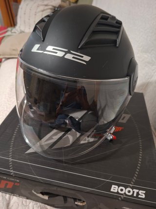 Casco Moto Jet LS2 Negro