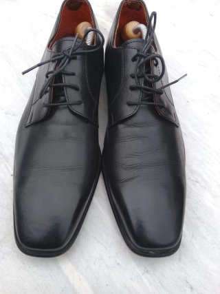 Scarpe Derby Pelle Stringate Nere