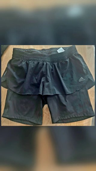 Pantalón corto running Adidas 2 en 1 Negro Talla L