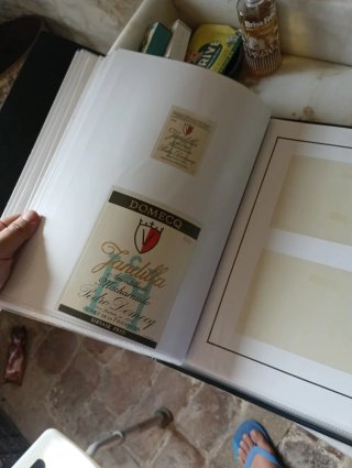 Lote de etiquetas antiguas de vinos