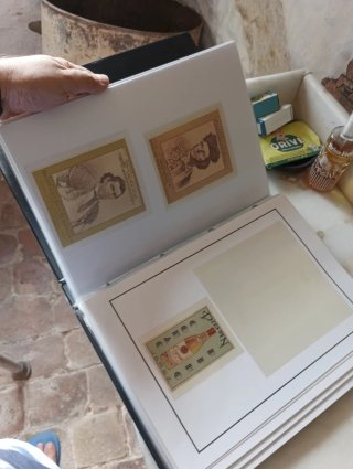 Lote de etiquetas antiguas de vinos