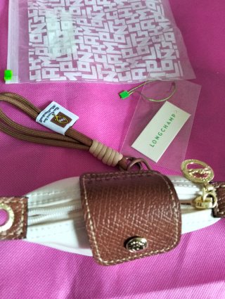 Monedero Longchamp Beige