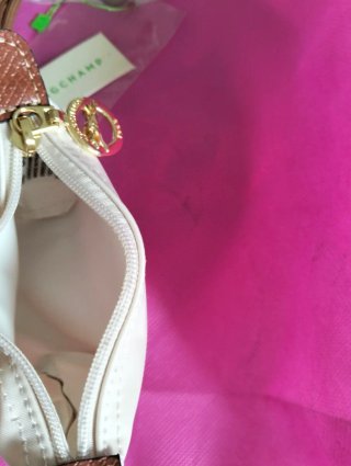Monedero Longchamp Beige