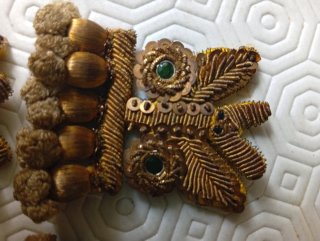 6 Alamares Antiguos con Forma de Mariposa