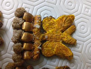 6 Alamares Antiguos con Forma de Mariposa