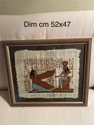 Dipinto su papiro egizio cm 52x47