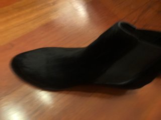 Botines Piel Pelo Negro