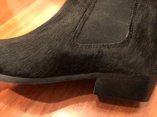 Botines Piel Pelo Negro