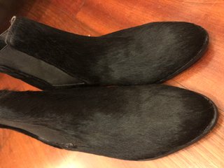 Botines Piel Pelo Negro