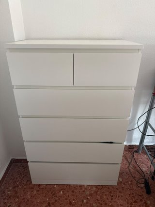 Cómoda IKEA MALM 6 cajones blanca