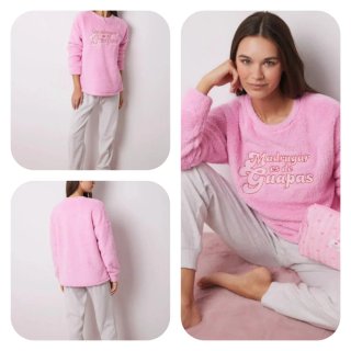 Pijama Women Secret XL Rosa y Gris