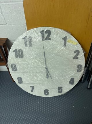 Reloj de Pared Blanco y Gris