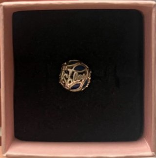 Charm Pandora 'Love' Azul y Dorado