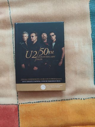 2 Euros euro U2 50 Aniversario Irlanda 2026 Proof