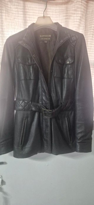 Chaqueta de piel marrón  chocolate mujer
