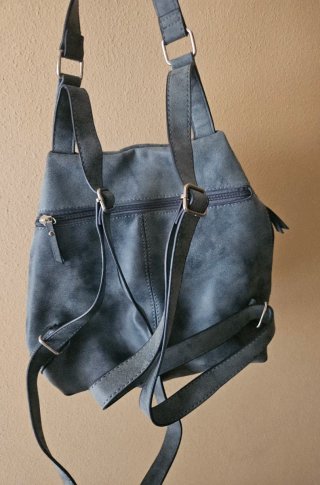 Bolso Mochila Misako Azul Grisáceo