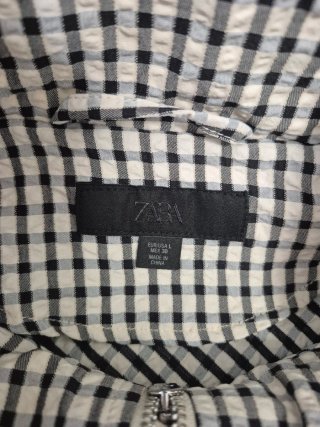 Chaqueta Zara cuadros viral Talla L