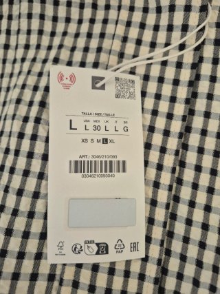 Chaqueta Zara cuadros viral Talla L
