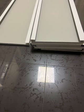Vierteaguas Galvanizado Blanco 180x30 cm