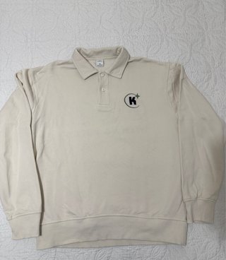 Polo de manga larga beige
