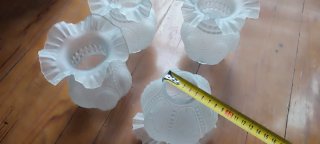 4 tulipas de cristal para lámpara