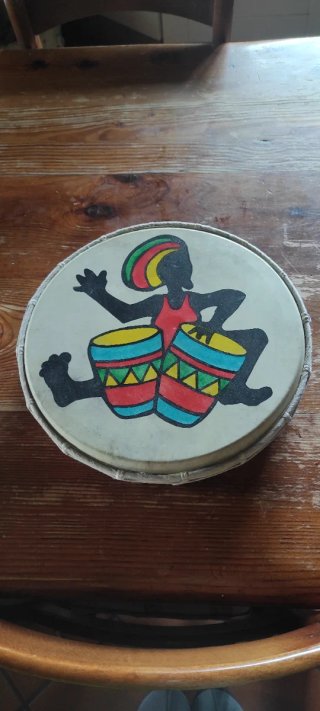 Tambor Chamánico con Dibujo Africano