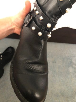 Botines con tacón Mustang negros piel