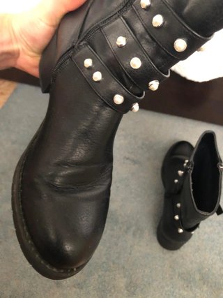 Botines con tacón Mustang negros piel