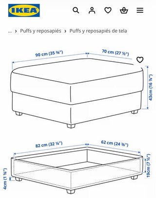 Reposapiés con almacenaje Ikea