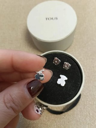 Pendientes Tous Oso Plata