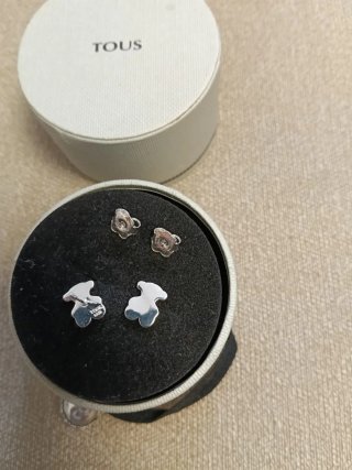 Pendientes Tous Oso Plata